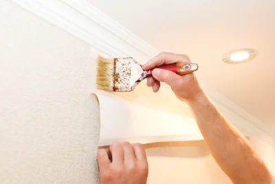 Pose de papier peint à Vanosc — revêtements muraux et toiles de verre